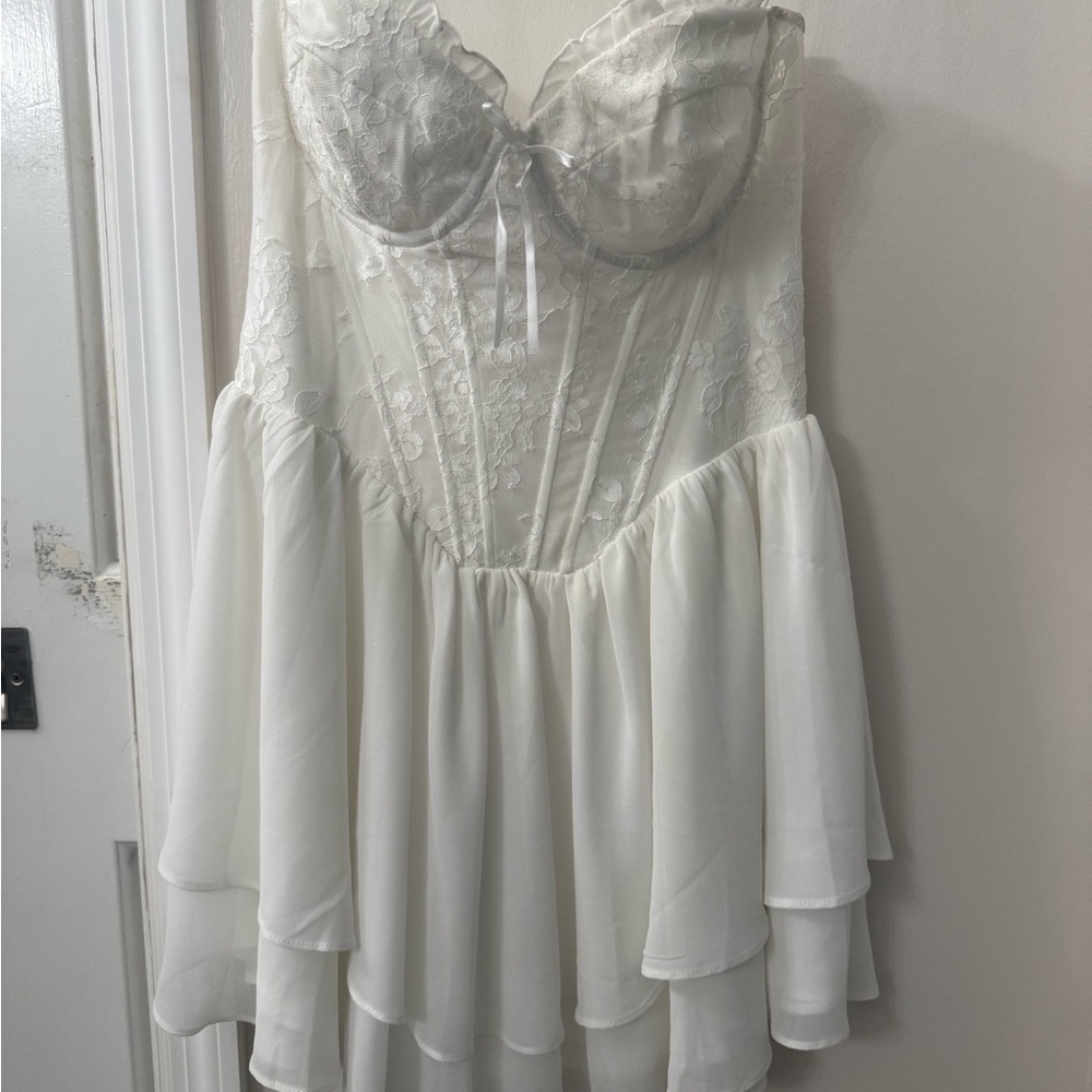 Windsor White Lace Corset Dress